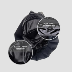 Hairbrella Satin-Lined Waterproof, Adjustable Shower Cap