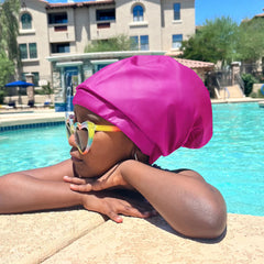Hairbrella Satin-Lined Waterproof, Adjustable Kid's Swim Cap, Sunbeam Bundle (2)