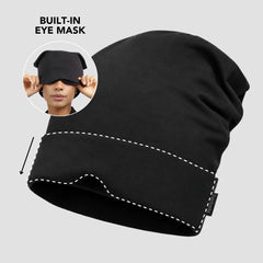Nap Cap™ Travel — Modal Travel Beanie with Hidden Eye Mask & Satin Lining