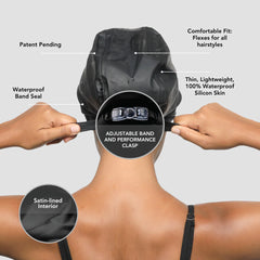 Hairbrella Satin-Lined Waterproof, Adjustable XL Swim Cap, Aquamarine Bundle (2)