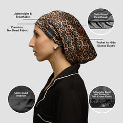 The Ultimate Hair Protection Trio: Shower Cap + Sleep cap + Twist-Front Headband